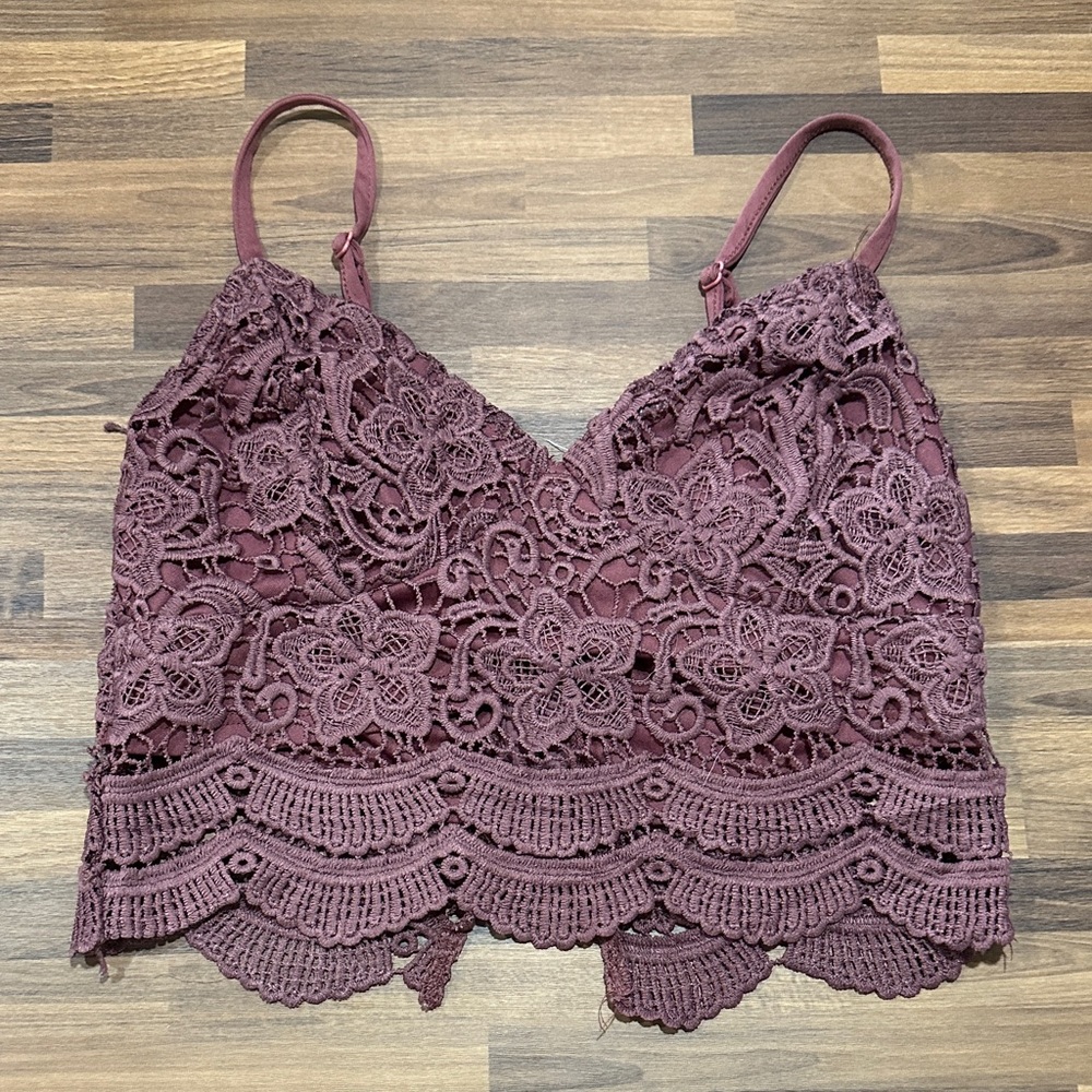 La Hearts Mauve Lace Bralette